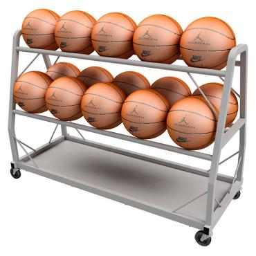 larger rolling basketball rack
